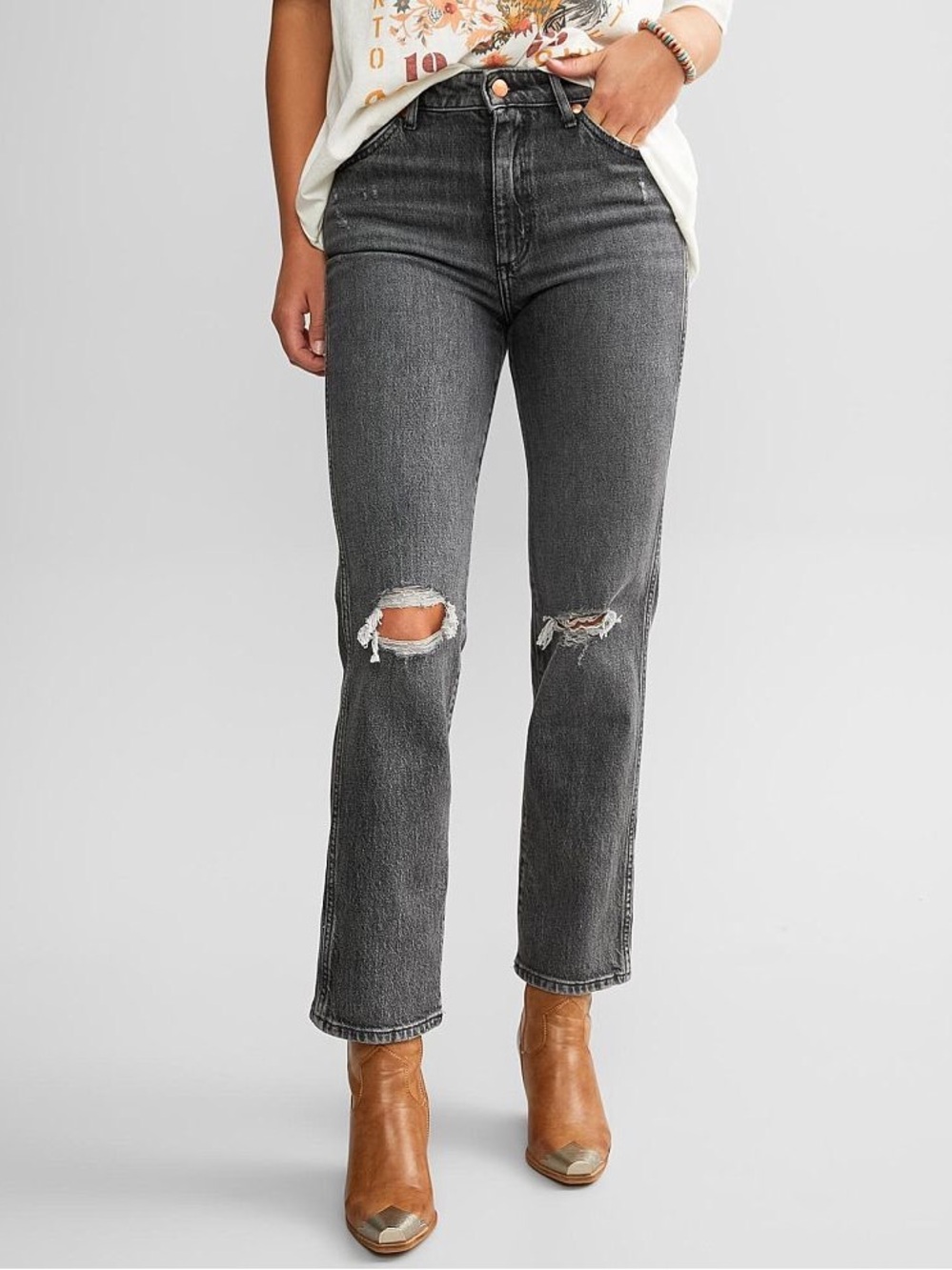 Wrangler Wild West High Rise Ankle Straight Jean